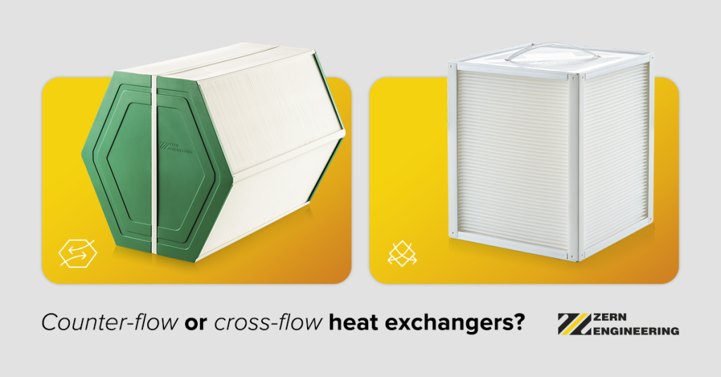 Counter-flow or cross-flow heat exchangers?